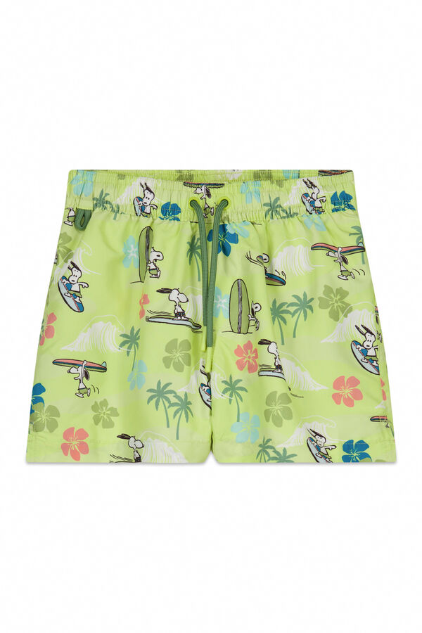Women'secret Ba&ntilde;ador ni&ntilde;o estampado tropical Snoopy verde