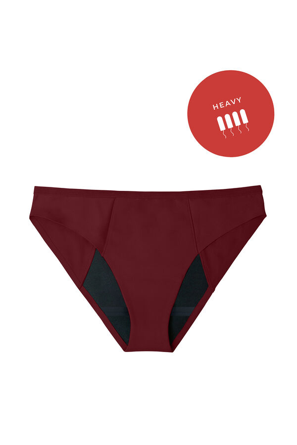 Proof Braga menstrual bikini vino &ndash; Absorci&oacute;n fuerte vermelho