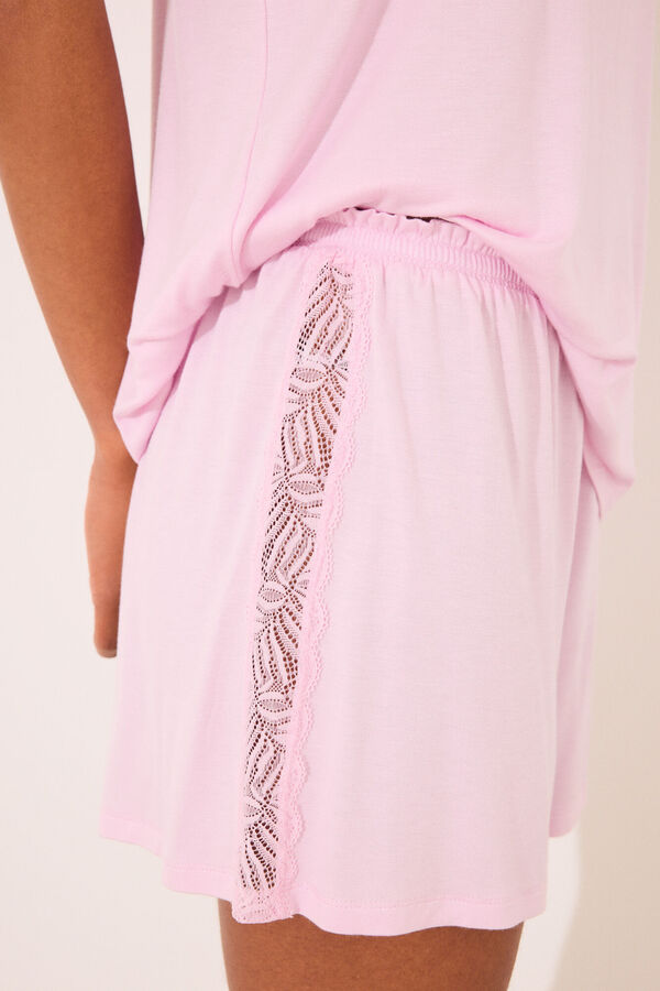 Women'secret Pijama corto viscosa rosa rosa