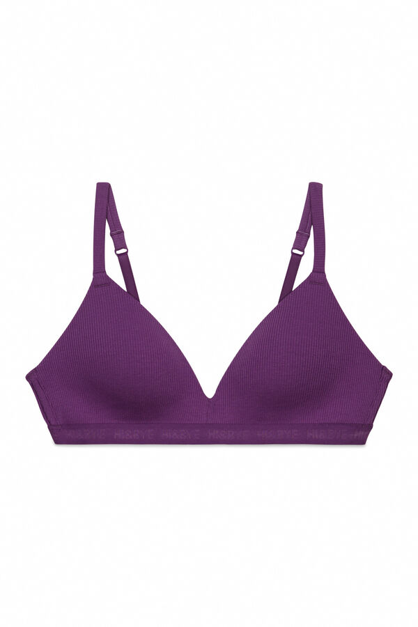 HI&BYE Soutien triangular com enchimento roxo rosa