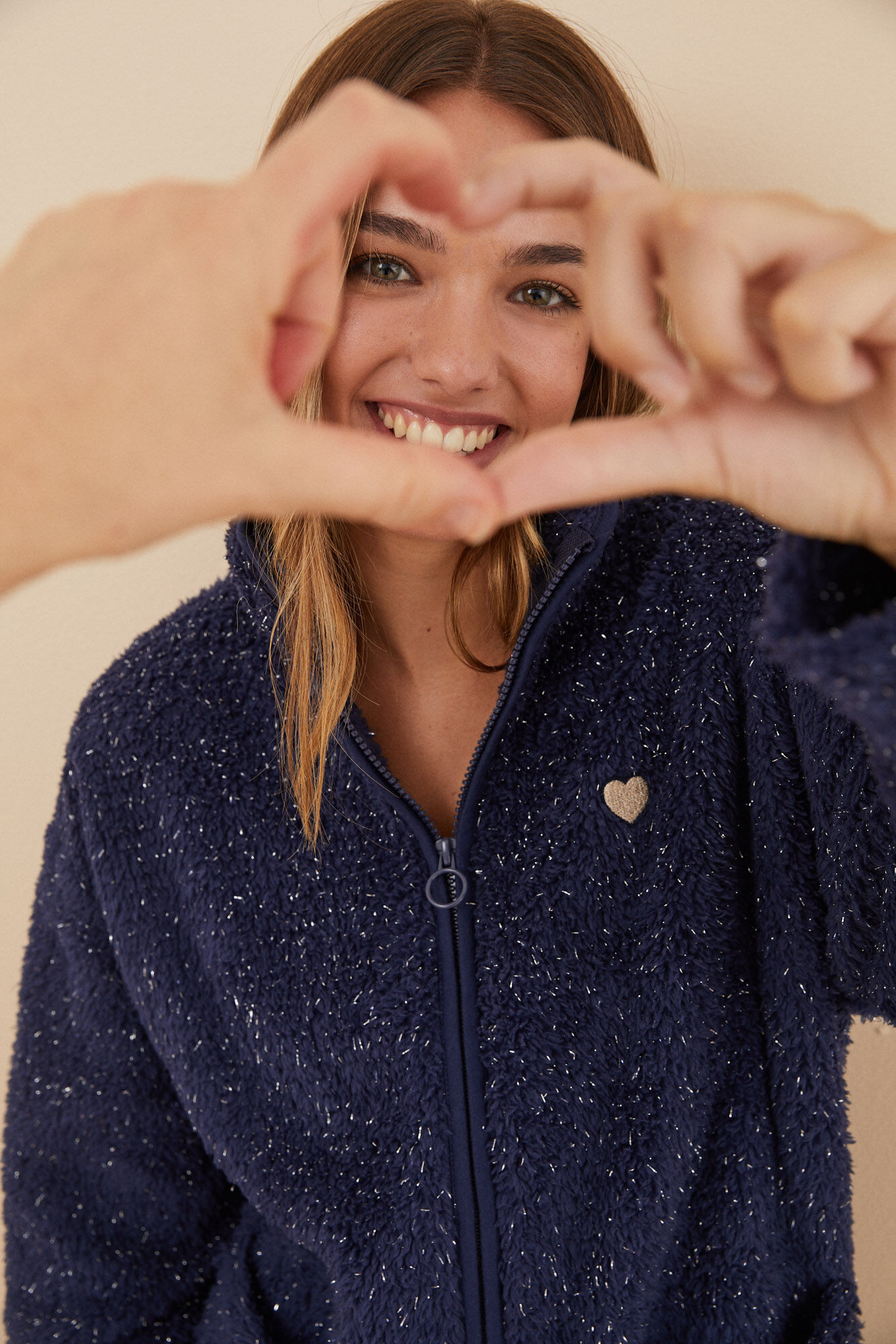Women'secret Chaqueta pelo l&uacute;rex azul