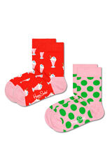 Happy Socks Meia Menino 2 Pares estampado