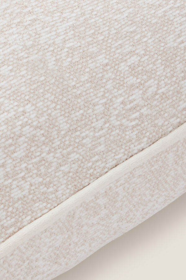 Textura Funda coj&iacute;n terciopelo marfil