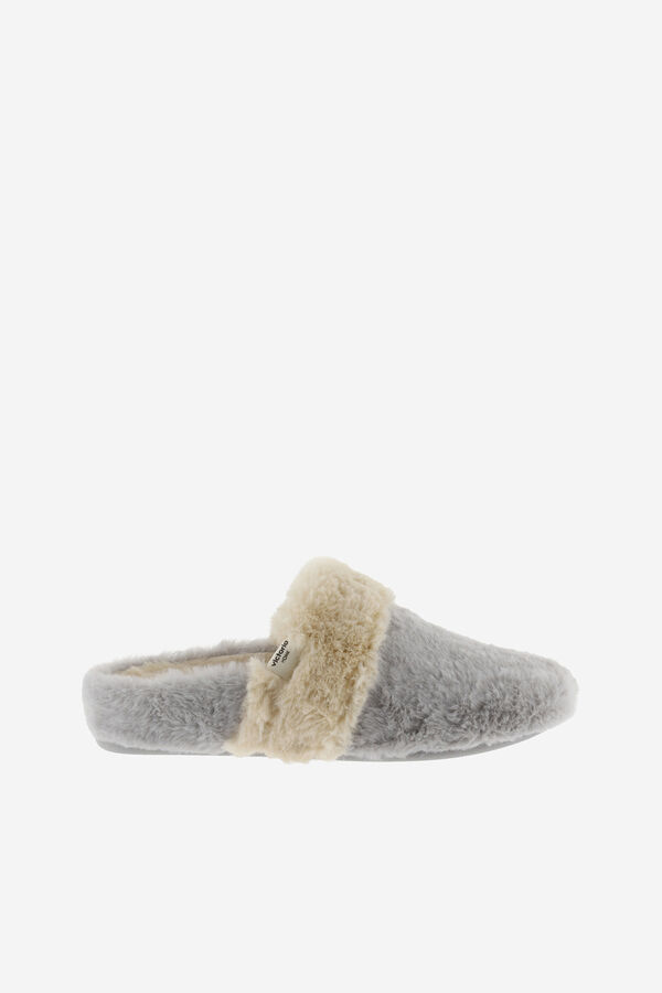Victoria Zapatillas de casa de pelo soft gris