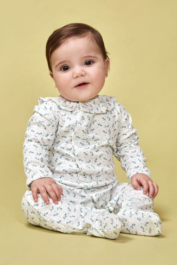 Gocco Pijama estampado florecitas verde turquesa