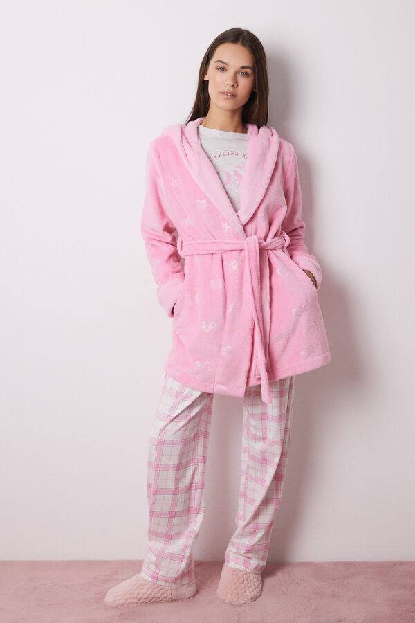 Women'secret Bata rosa fluffy Vecina Rubia  rosa