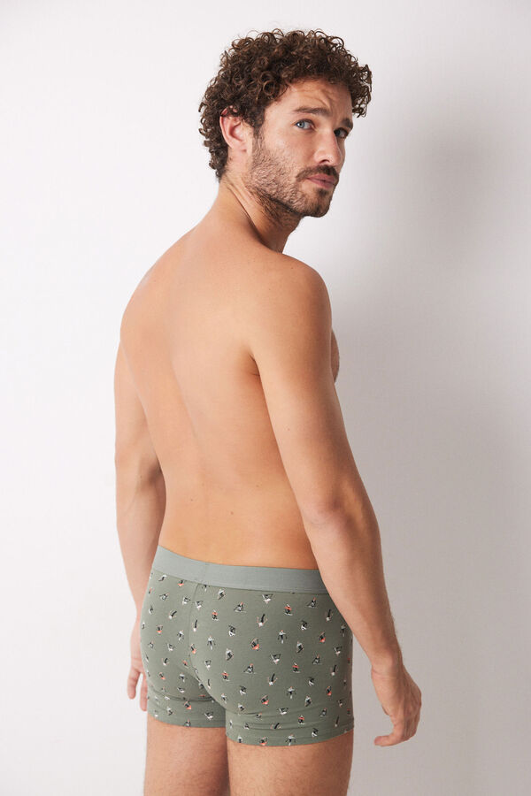 Women'secret Pack 2 calzoncillos b&oacute;xer algod&oacute;n rayas ski verde