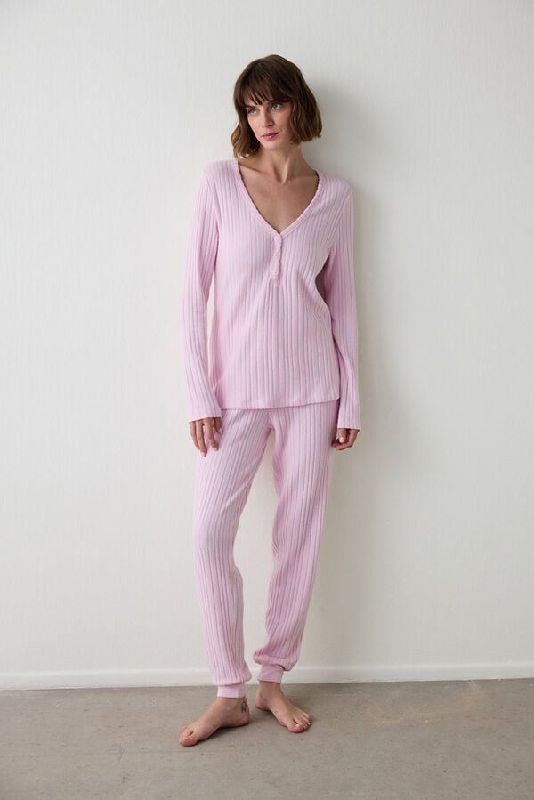 Penti Conjunto de pantal&oacute;n rosa Cozy Time rosa
