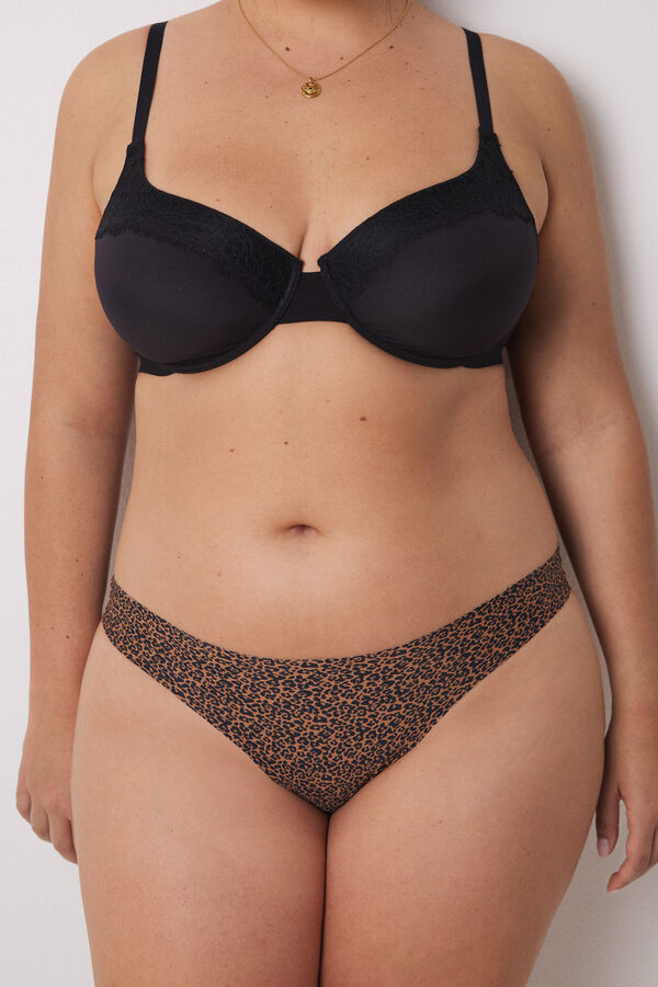 Women'secret Pack 3 bragas brasile&ntilde;as microfibra leopardo kaki