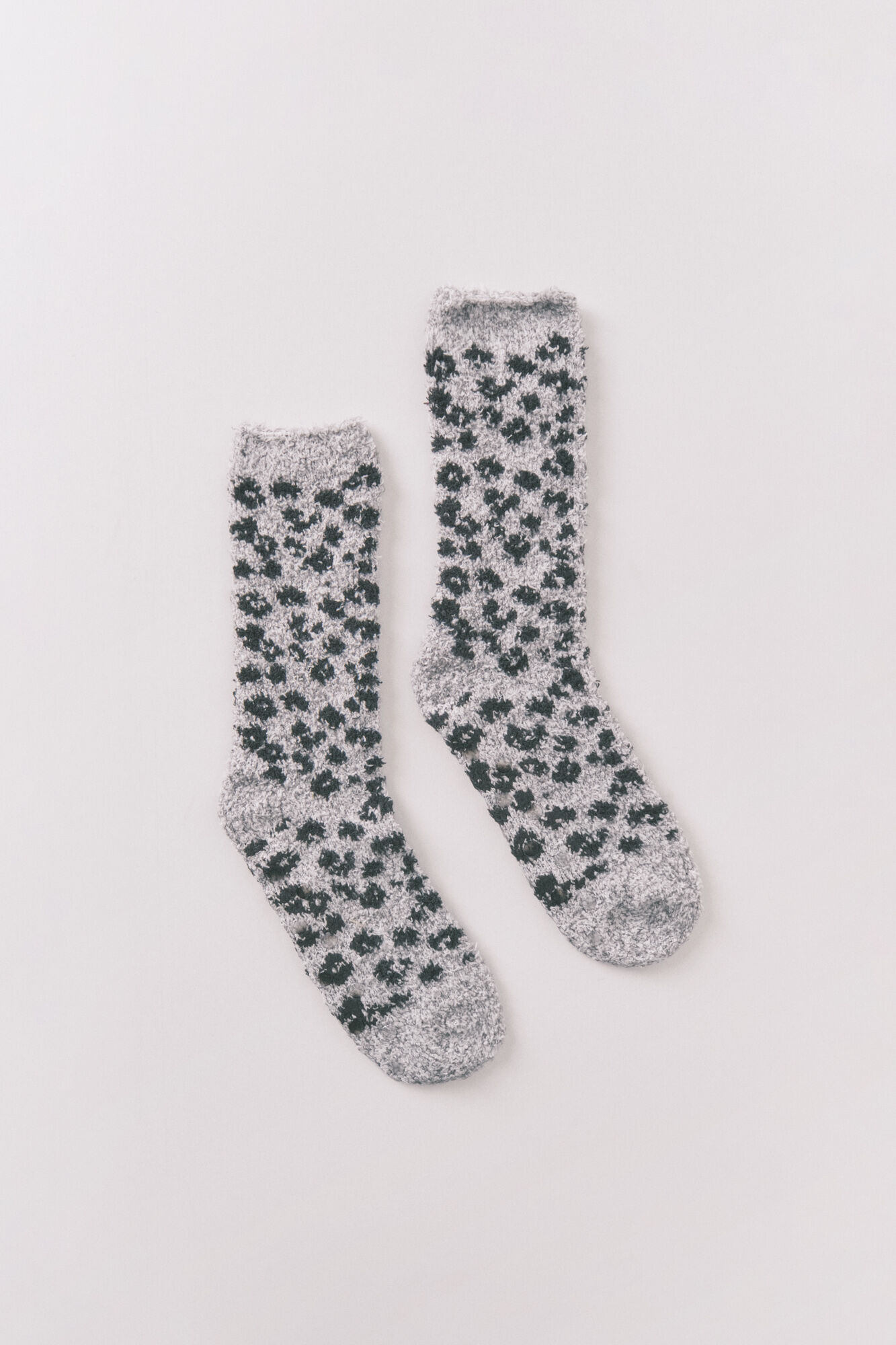 Women'secret Meias longas de pele com estampa de leopardo cinza