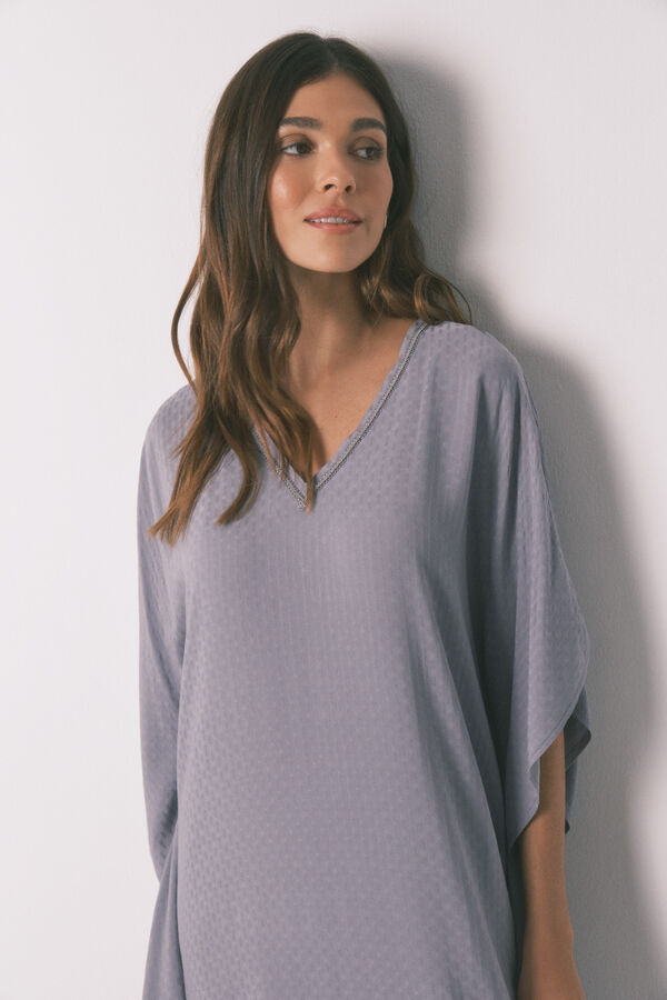 Women'secret Vestido caft&atilde; viscose cinzento cinzento
