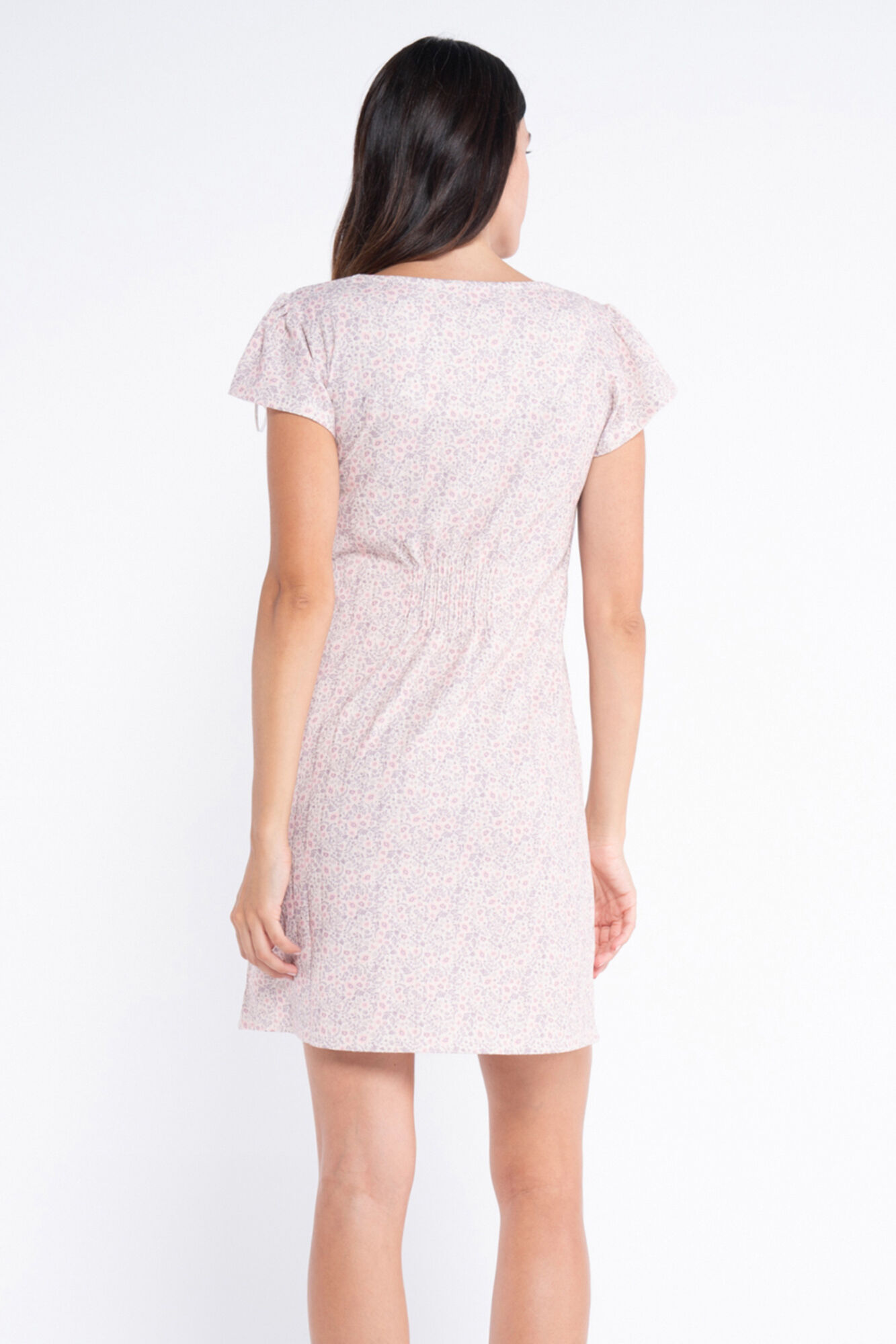 Ohma! Pijama de camisa de dormir de amamenta&ccedil;&atilde;o m/c flores