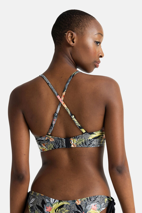 Dorina Top de bikini push-up triangular negro