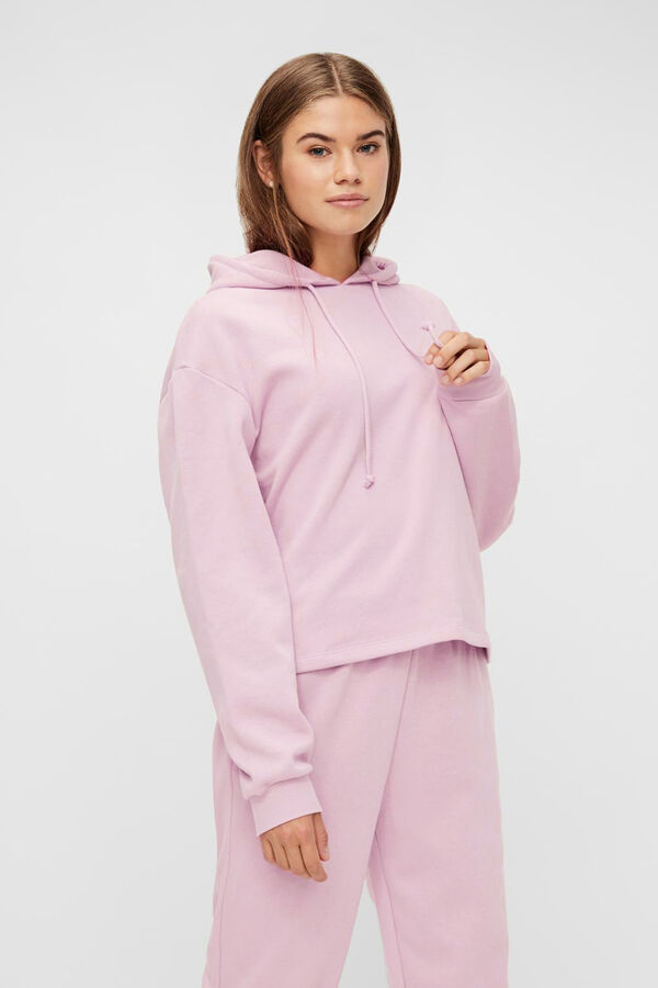 Pieces Sudadera con capucha morado/lila