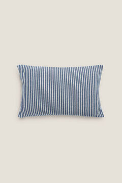 Womensecret Capa travesseiro riscas algodão 30 x 50 cm. azul