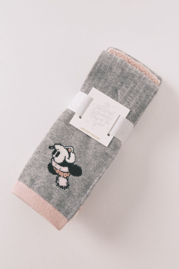 Women'secret Pacote com 3 meias longas de algod&atilde;o da Minnie  estampado