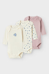 Name it Set de 3 bodies de bebe blanco