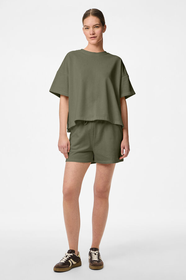 Pieces Camiseta loose verde