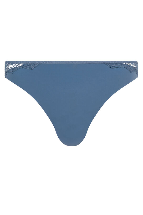 Passionata Tanga encaje sin costuras azul