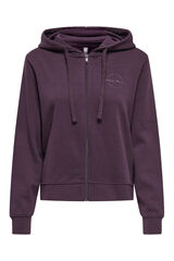 Only Play Sweatshirt com capuz e fecho-&eacute;clair rosa