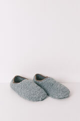 Women'secret Pantufas de quarto de pelo verde verde
