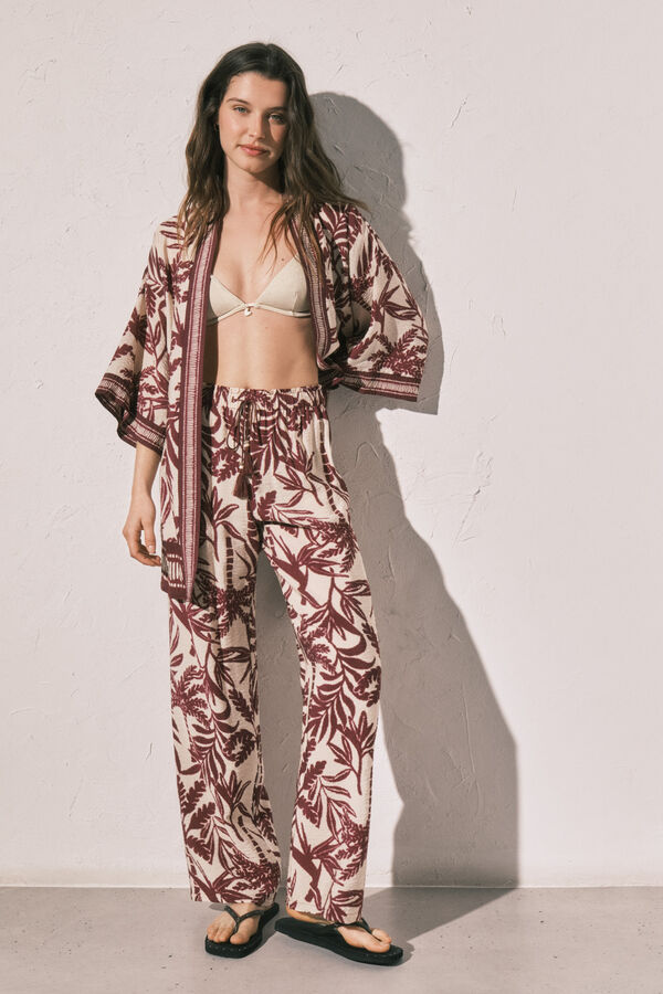 Women'secret Cal&ccedil;a comprida estampada gren&aacute; estampado