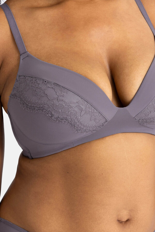 Dorina Sujetador suave con relleno fino y sin aros Mikayla gris