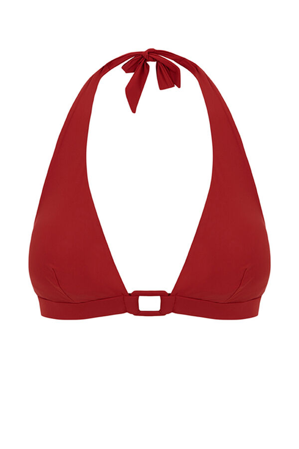 Womensecret Top bikini halter arandela rojo rojo