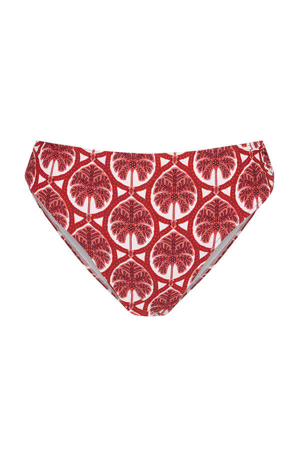 Women'secret Braga bikini alta clásica rojo burdeos