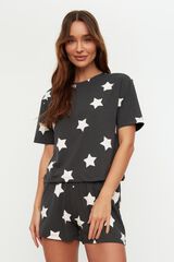 Trendyol Pijama de algod&oacute;n estampado galaxia estampado