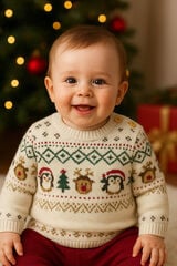 Name it Jersey navide&ntilde;o de beb&eacute; beige