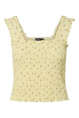 Pieces Top de tirantes estampado amarillo