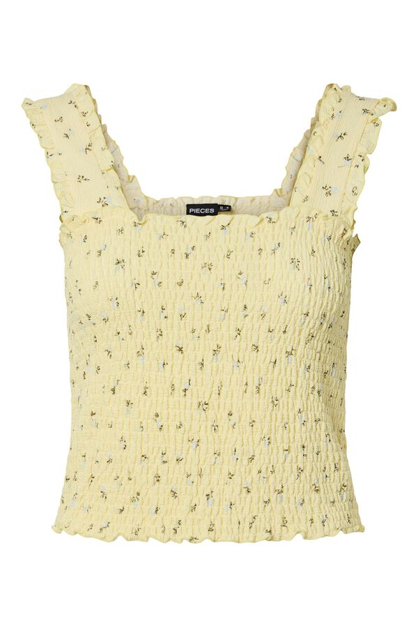 Pieces Top de tirantes estampado amarillo