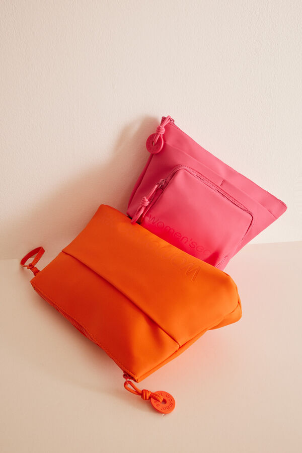Women'secret Neceser rectangular rubber naranja naranja
