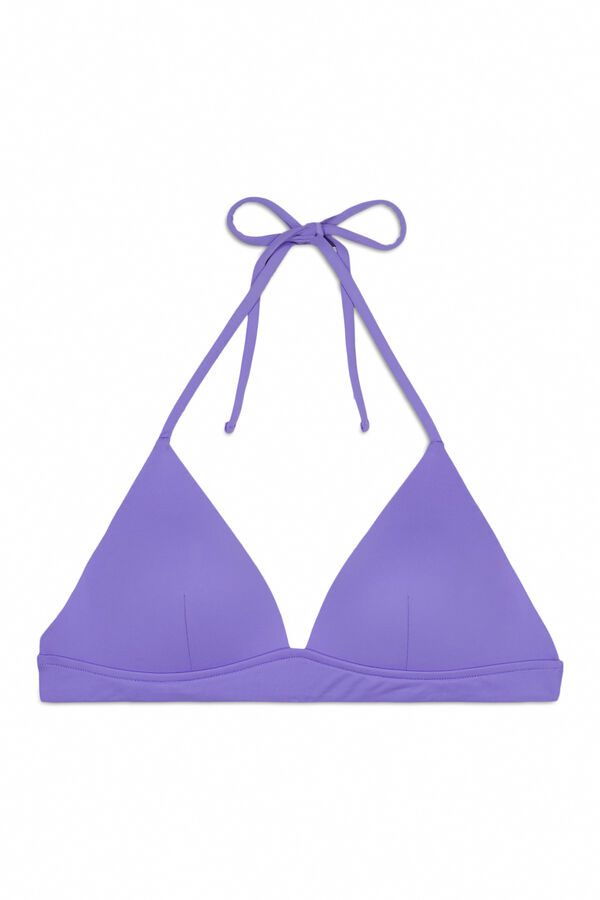 Women'secret Top biqu&iacute;ni triangular copa fixa lil&aacute;s rosa
