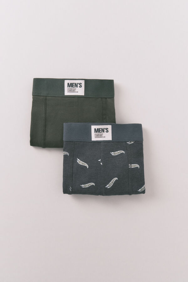 Women'secret Pack 2 calzoncillos b&oacute;xer algod&oacute;n "Hotwheels" kaki