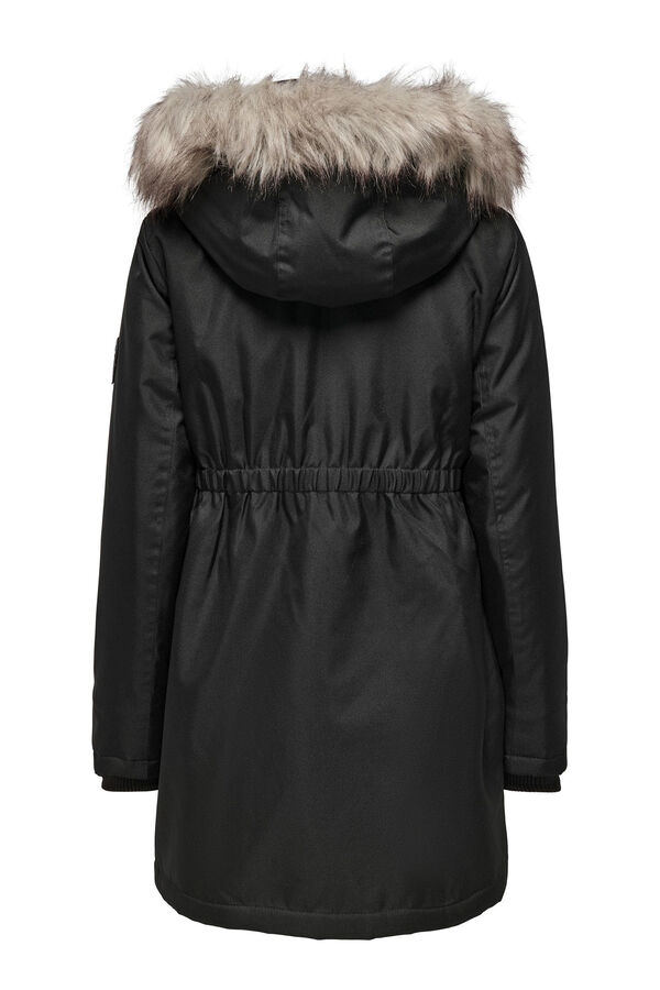 Only Maternity Parka premam&aacute; con capucha detalle pelo negro