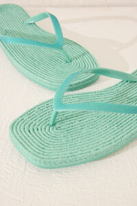 Women'secret Chinelo esparto verde bico quadrado