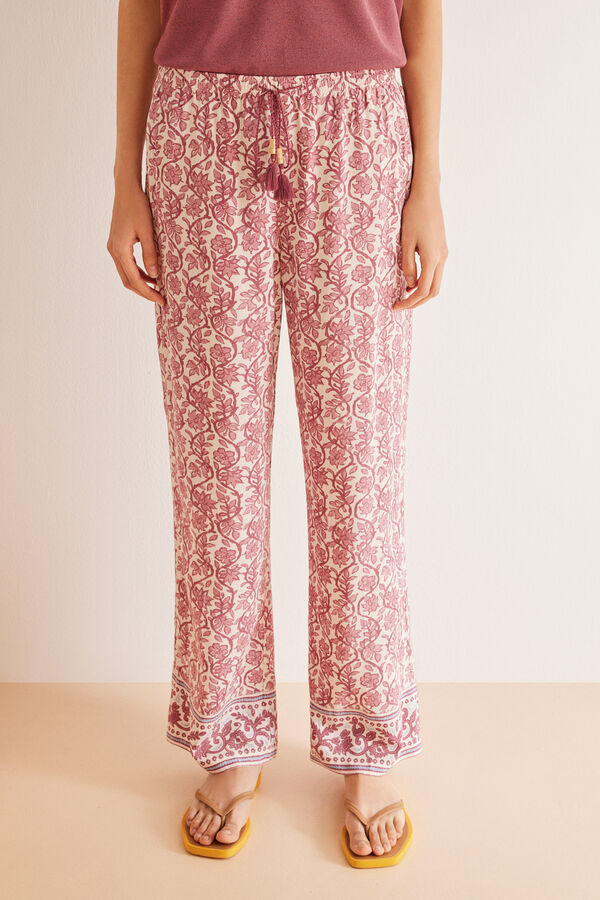 Women'secret Pantalones viscosa estampado boho estampado