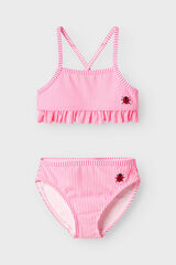 Name it Biqu&iacute;ni de menina com detalhe  rosa