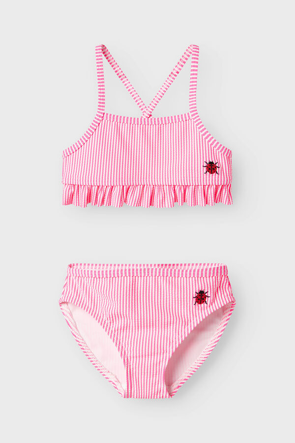 Name it Biqu&iacute;ni de menina com detalhe  rosa