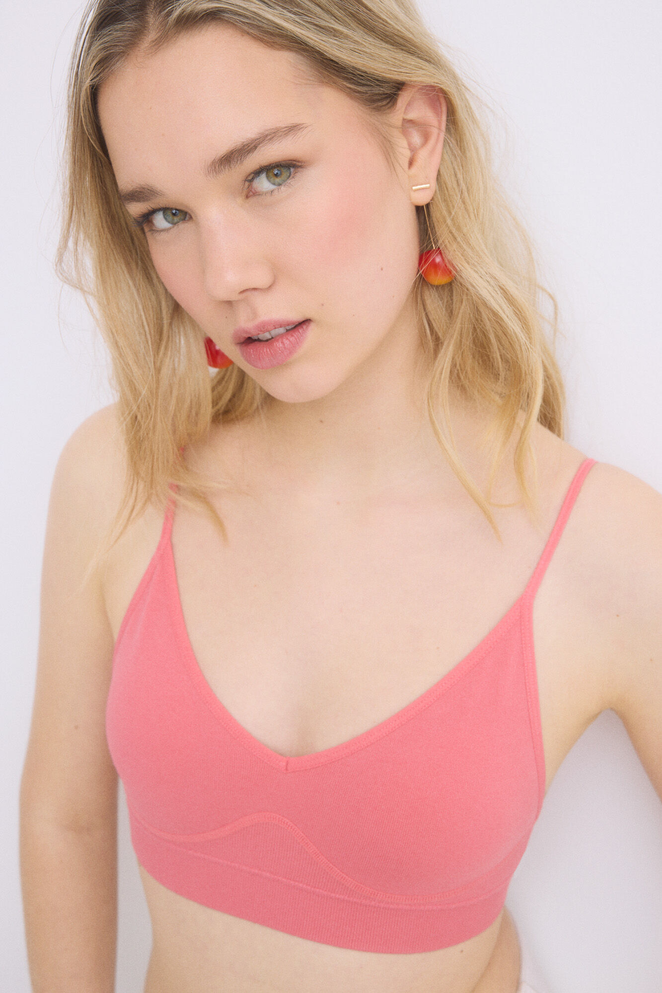 HI&BYE Sujetador top relleno rosa copas extra&iacute;bles