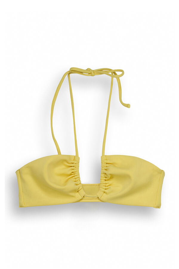 Women'secret Top bikini bandeau neopreno amarillo amarillo