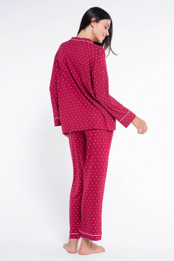 Ohma! Pacote de pijama estampado com gravata vermelho