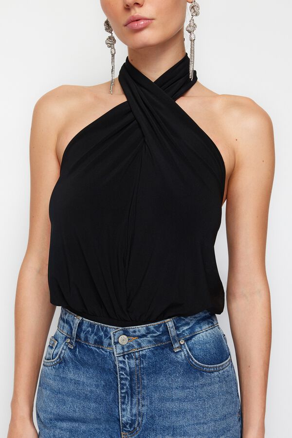 Trendyol Body de punto manga larga negro