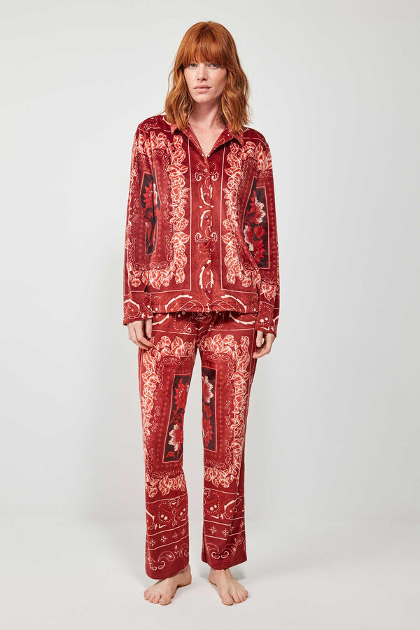 Gisela Pijama polar largo blanco