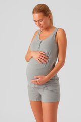 Mamalicious Pijama curto maternity de amamenta&ccedil;&atilde;o cinzento