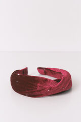 Women'secret Diadema terciopelo rojo brillos burdeos