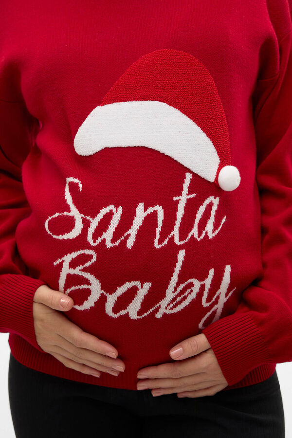 Mamalicious Camisola de Natal maternity  vermelho