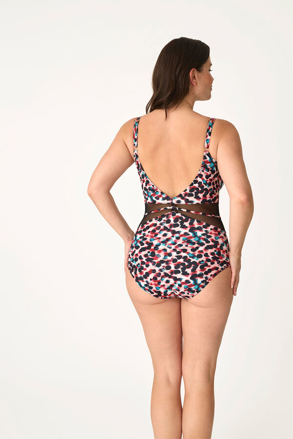Promise Fato de banho cut-out animal print estampado